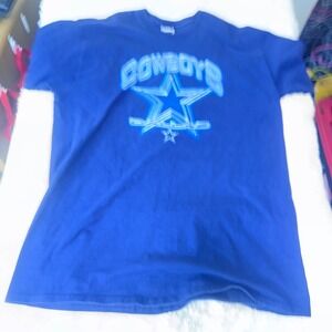 Dallas Cowboys T Shirt Pro Player NFL‎ Football Blue Graphic XXL vintage
